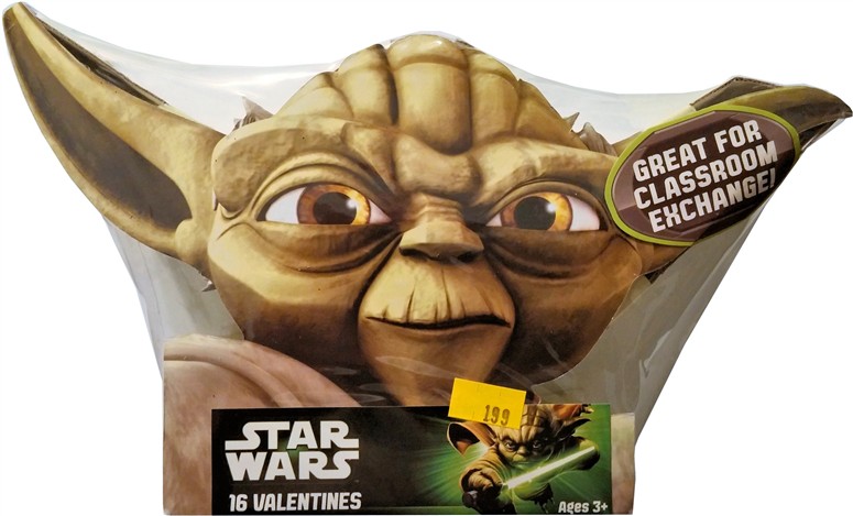 16 Star Wars valentines, Yoda