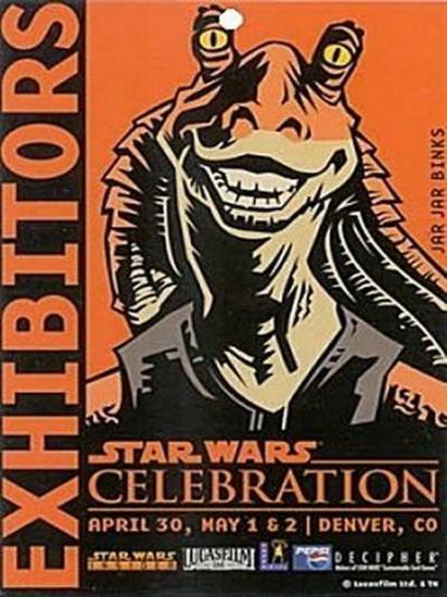 Exhibitors Jar Jar, autographed by Ahmed Best