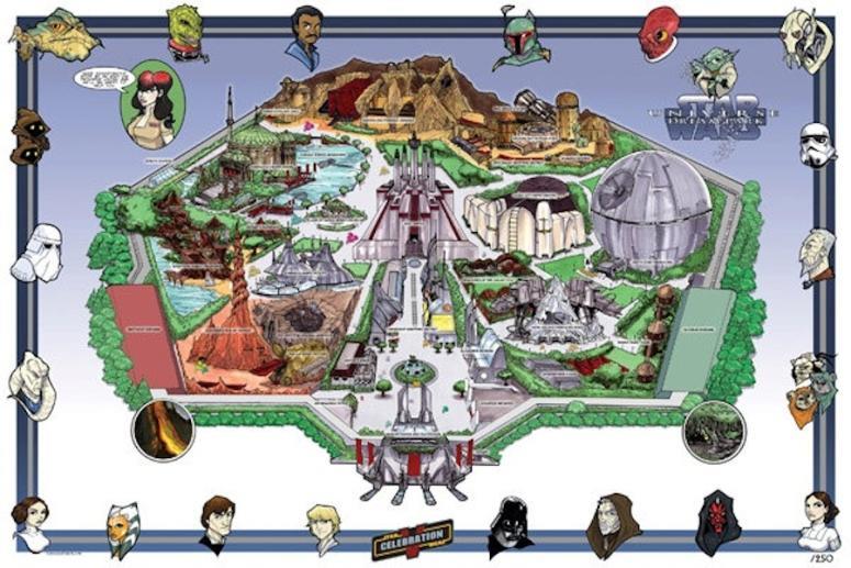 Star Wars Universe Dream Park Map
